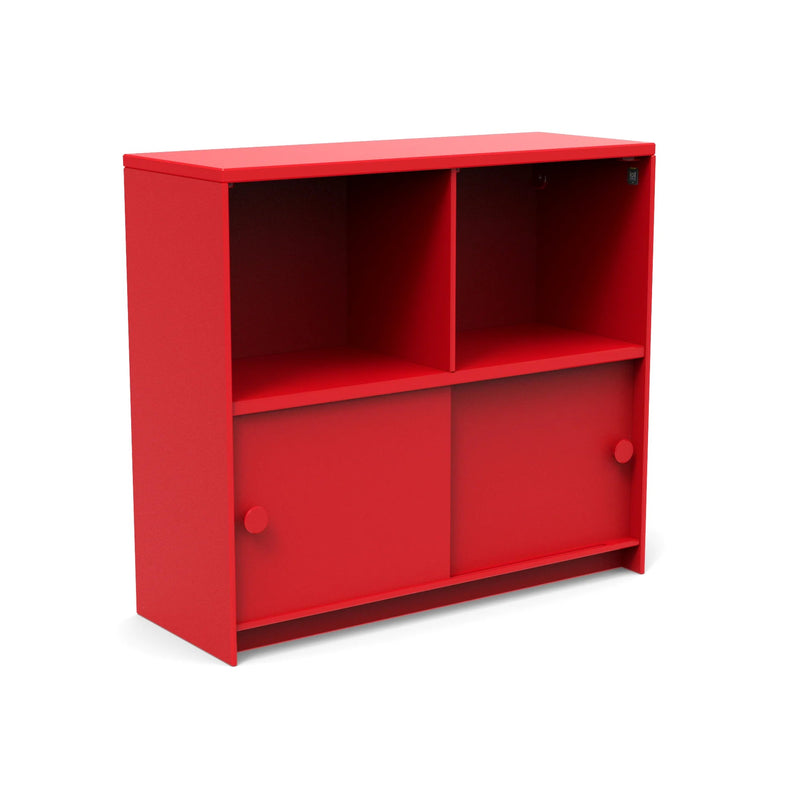 Slider Cubby Cabinet Outdoor Storage Loll Designs Apple Red Monochromatic 