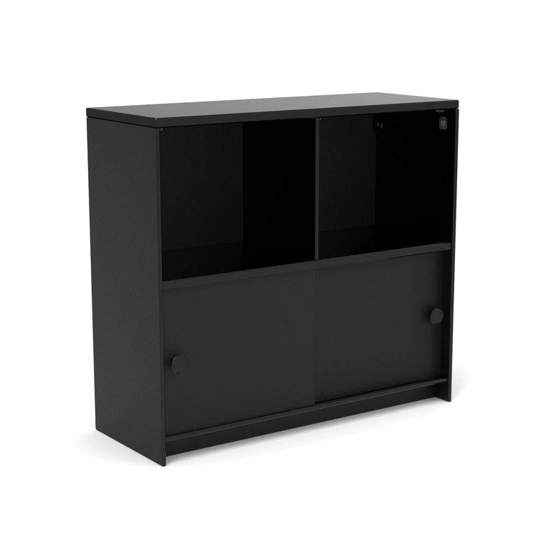 Slider Cubby Cabinet Outdoor Storage Loll Designs Black Monochromatic 