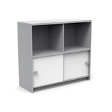 Slider Cubby Cabinet Outdoor Storage Loll Designs Driftwood Cloud White 