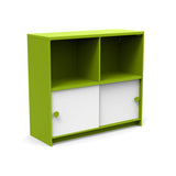 Slider Cubby Cabinet Outdoor Storage Loll Designs Leaf Green Cloud White 