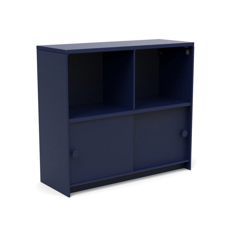 Slider Cubby Cabinet Outdoor Storage Loll Designs Navy Blue Monochromatic 