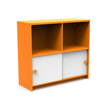 Slider Cubby Cabinet Outdoor Storage Loll Designs Sunset Orange Cloud White 
