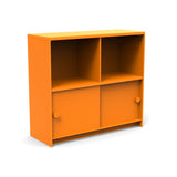 Slider Cubby Cabinet Outdoor Storage Loll Designs Sunset Orange Monochromatic 