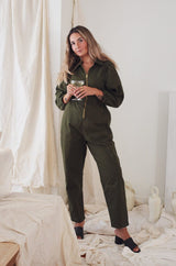 Sola Relaxed Sleeve Zipper Jumpsuit Jumpsuits Mien 
