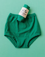 Solid Sky Rise Underwear Underwear + Bodysuits Thunderpants USA S Emerald 