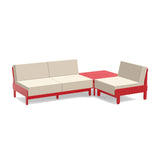 Sunnyside Recycled Outdoor Seating Bundle Outdoor Seating Loll Designs Apple Red Canvas Flax 