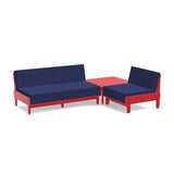 Sunnyside Recycled Outdoor Seating Bundle Outdoor Seating Loll Designs Apple Red Canvas Navy 
