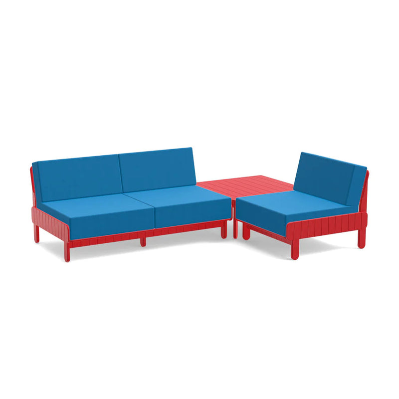 Sunnyside Recycled Outdoor Seating Bundle Outdoor Seating Loll Designs Apple Red Canvas Regatta Blue 