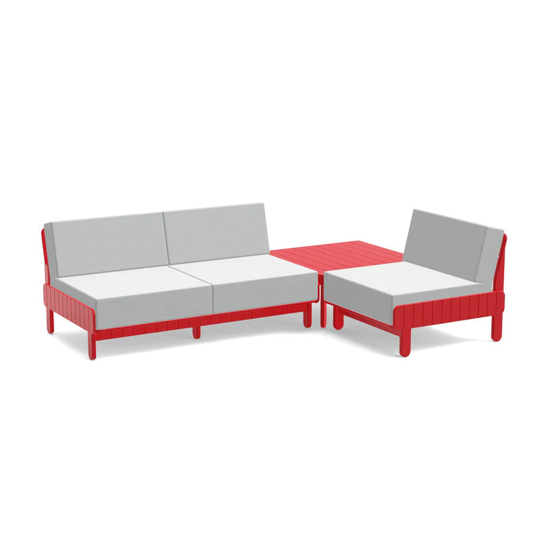 Sunnyside Recycled Outdoor Seating Bundle Outdoor Seating Loll Designs Apple Red Cast Silver 
