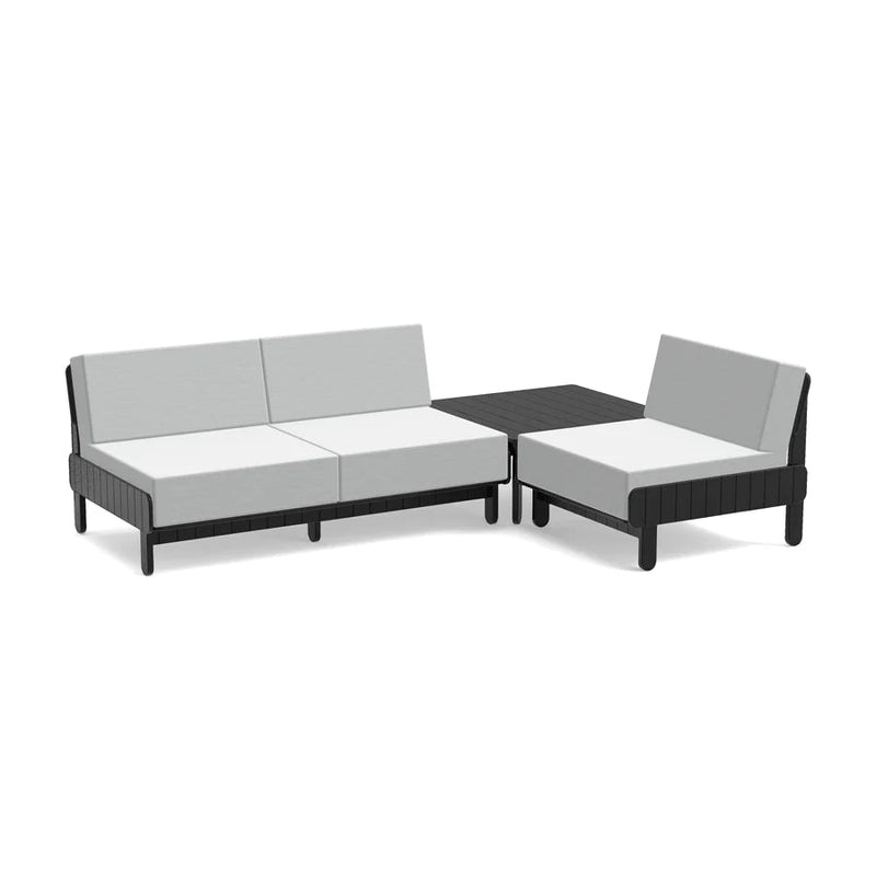 Sunnyside Recycled Outdoor Seating Bundle Outdoor Seating Loll Designs Black Cast Silver 