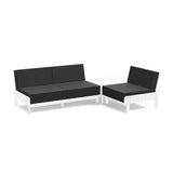 Sunnyside Recycled Outdoor Seating Bundle Outdoor Seating Loll Designs Cloud White Cast Charcoal 