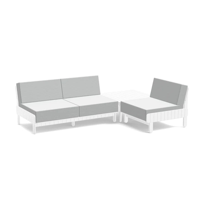 Sunnyside Recycled Outdoor Seating Bundle Outdoor Seating Loll Designs Cloud White Cast Silver 