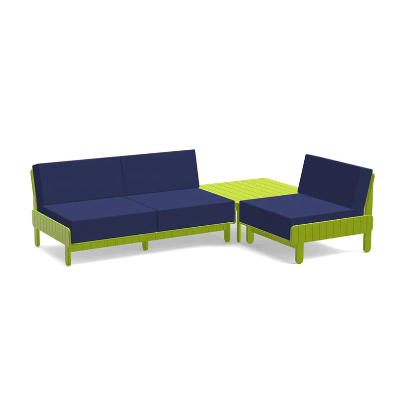 Sunnyside Recycled Outdoor Seating Bundle Outdoor Seating Loll Designs Leaf Green Canvas Navy 