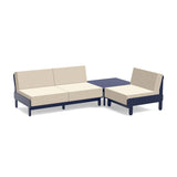 Sunnyside Recycled Outdoor Seating Bundle Outdoor Seating Loll Designs Navy Blue Canvas Flax 