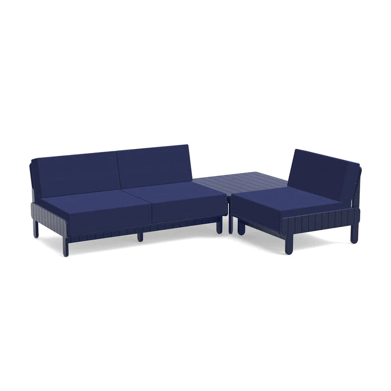 Sunnyside Recycled Outdoor Seating Bundle Outdoor Seating Loll Designs Navy Blue Canvas Navy 