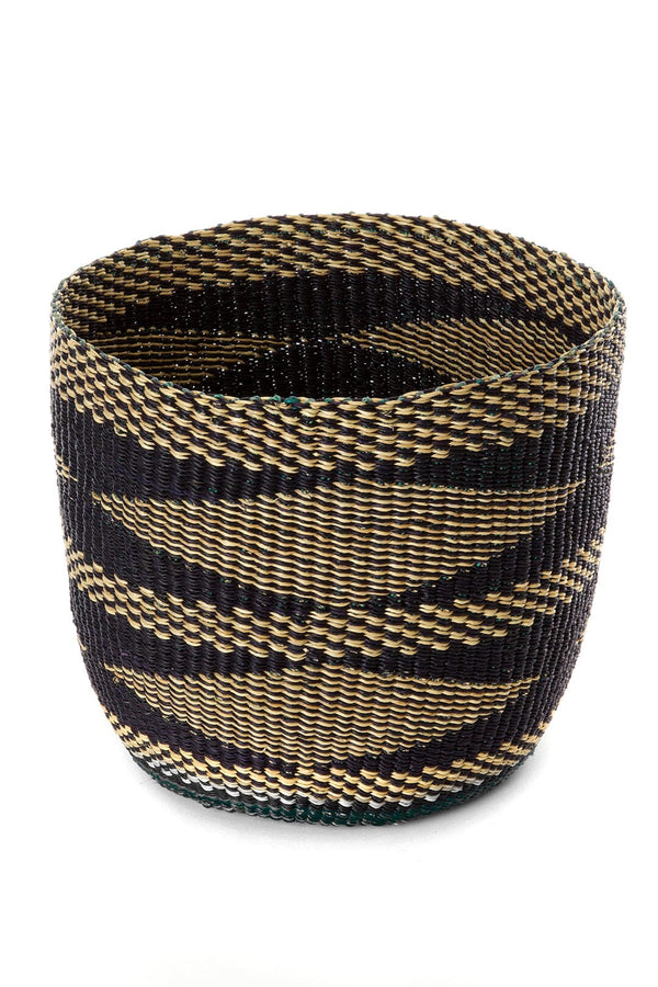 Swahili African Modern Lace Weave Midnight Woven Bin Swahili African Modern 