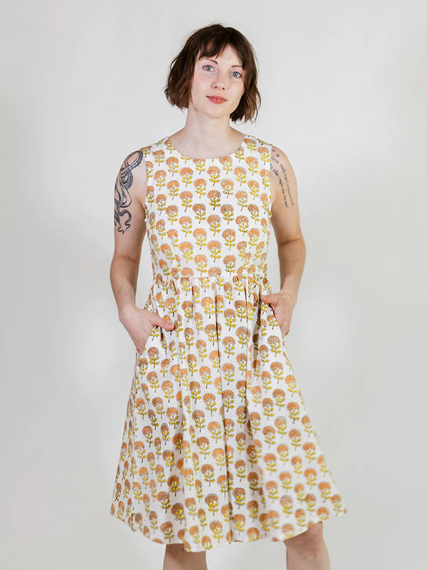 Sydney Sleeveless Dress - Marigold Dresses Mata Traders Marigold M 