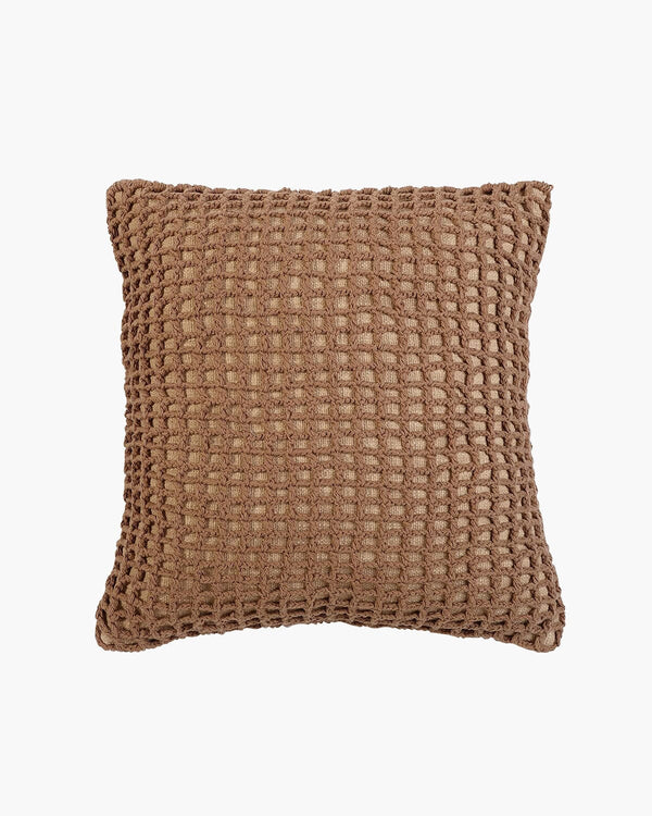 Tarika Net Crochet Accent Pillow Throw Pillows Casa Amarosa Beige Without Insert 