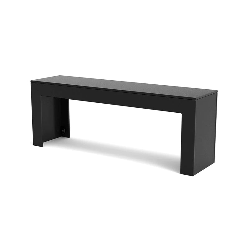 Tessellate Recycled Outdoor Bench Outdoor Seating Loll Designs Black Straight 
