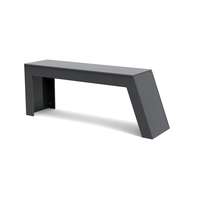 Tessellate Recycled Outdoor Bench Outdoor Seating Loll Designs Charcoal Gray Slope 
