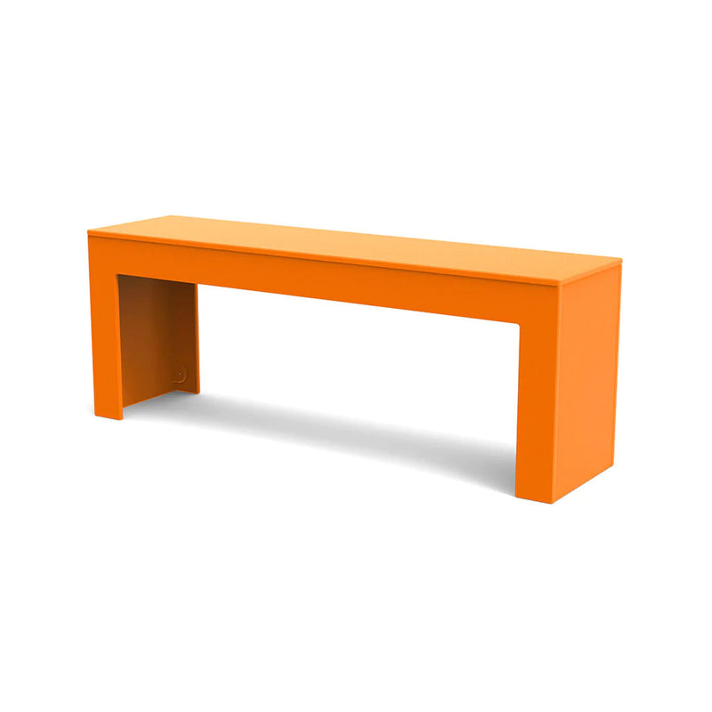 Tessellate Recycled Outdoor Bench Outdoor Seating Loll Designs Sunset Orange Straight 