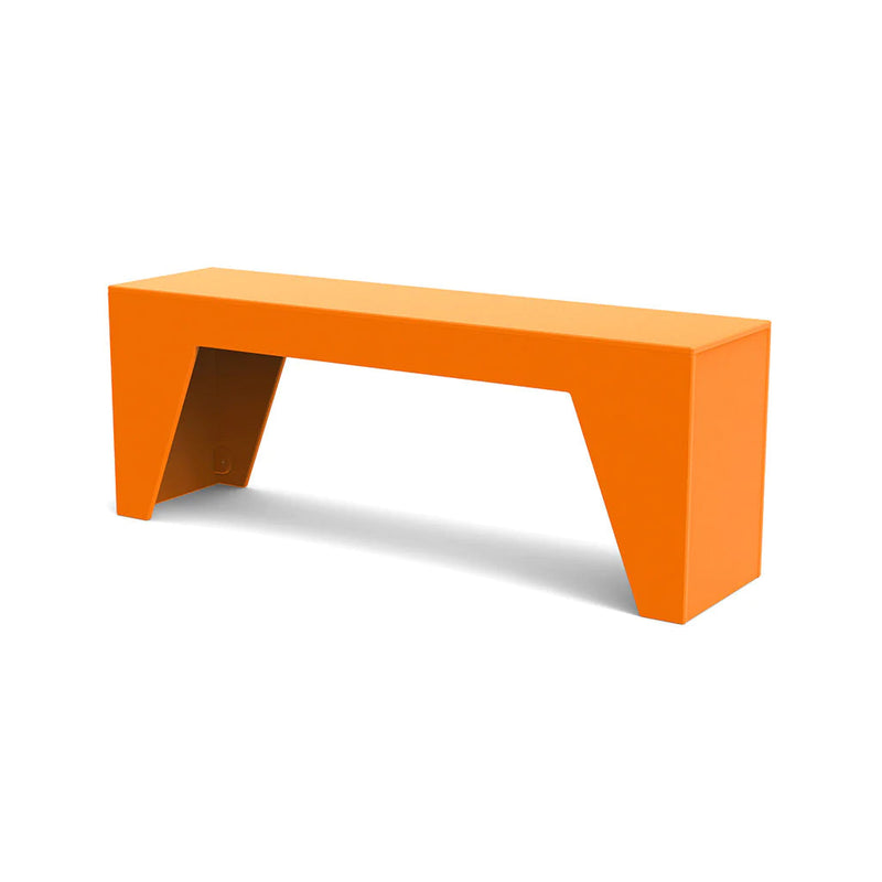 Tessellate Recycled Outdoor Bench Outdoor Seating Loll Designs Sunset Orange Wedge 
