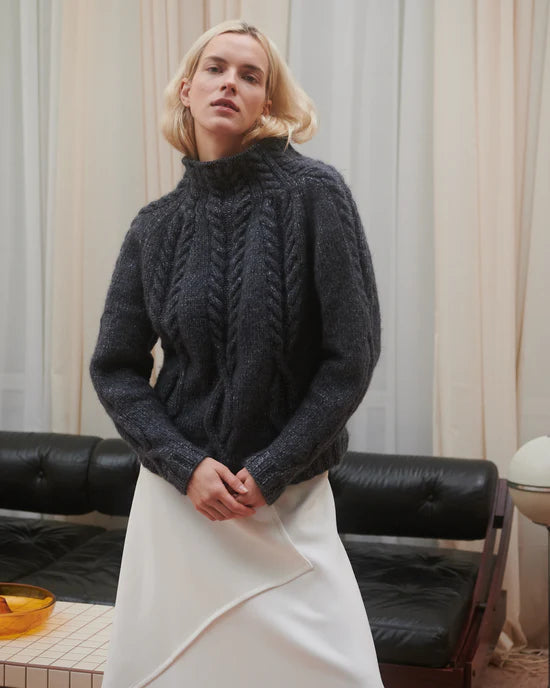 Ula Merino Wool Sweater Sweaters The Knotty Ones Dark Gray XS 
