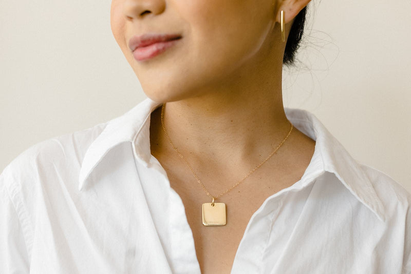 Abby Alley Square Pendant Necklace Jewelry Abby Alley 