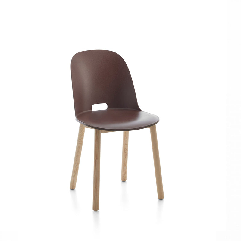 Alfi Recycled High Back Chair - Ash Furniture Emeco Dark Brown 
