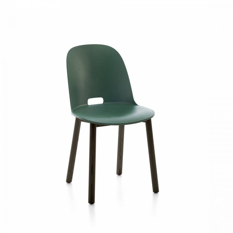 Alfi Recycled High Back Chair - Dark Ash Furniture Emeco Green 