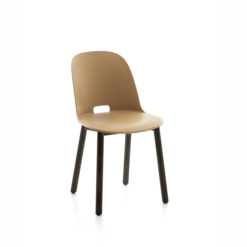 Alfi Recycled High Back Chair - Dark Ash Furniture Emeco Sand 