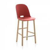 Alfi Recycled High Back Counter Stool - Ash Furniture Emeco Red 