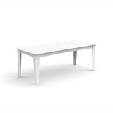 Alfresco Recycled Dining Table Tables Loll Designs 82" Cloud White Umbrella Hole
