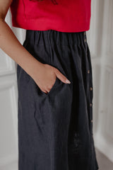 AmourLinen Linen skirt with buttons DAISY Linen skirt AmourLinen 