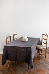 AmourLinen Linen tablecloth in Charcoal Linen tablecloth AmourLinen 