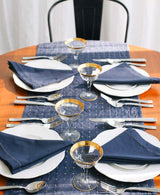 Anchal Cross-Stitch Table Runner Navy Anchal Project