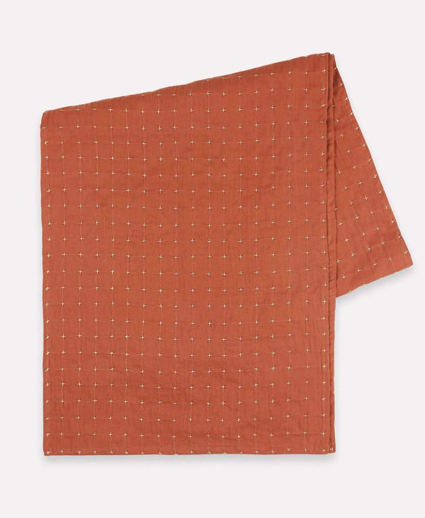 Anchal Cross-Stitch Table Runner- Rust Anchal Project