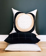 Anchal Project 22" Charcoal Grid Stitch Toss Pillow Anchal Project 