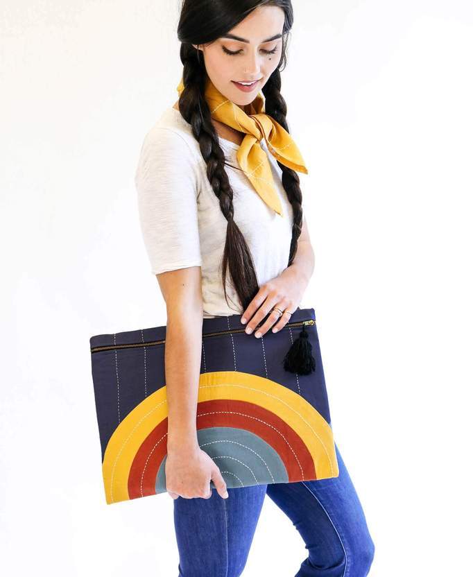 Anchal Project Eclipse Oversized Pouch Clutch - Rainbow Anchal Project