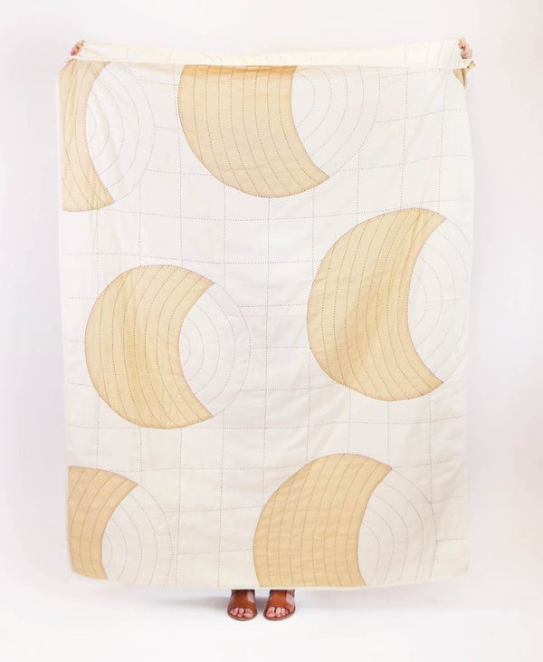 Anchal Project Ivory Crescent Lattice Quilt Anchal Project