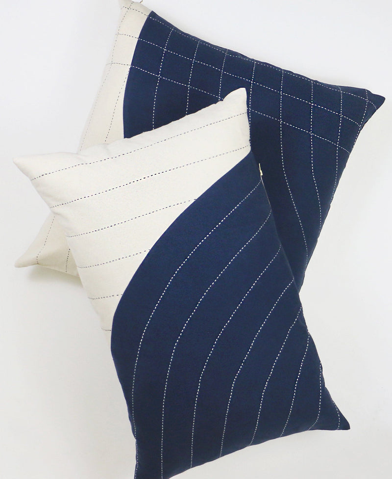 Anchal Project Navy Curve Lumbar Pillow Anchal Project