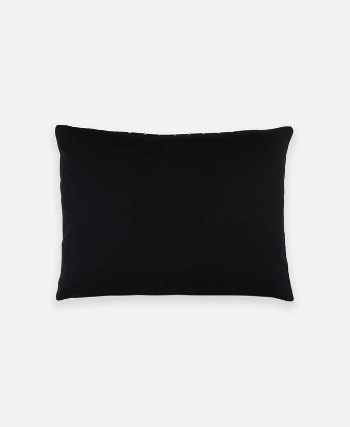 Anchal Project Small Cross-Stitch Throw Pillow - Charcoal Made Trade