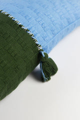 Archive New York Antigua Pillow - Baby Blue &amp; Olive Colorblocked Archive New York