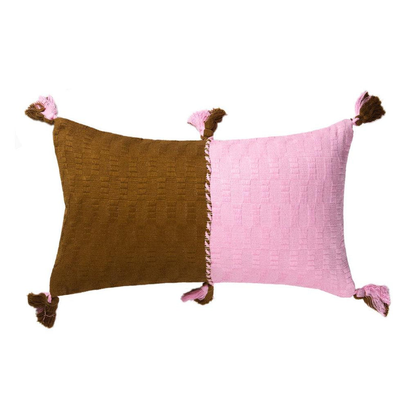 Archive New York Antigua Pillow - Baby Pink &amp; Umber Colorblocked Archive New York