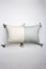 Archive New York Antigua Pillow - Grey &amp; Natural White Colorblocked Archive New York