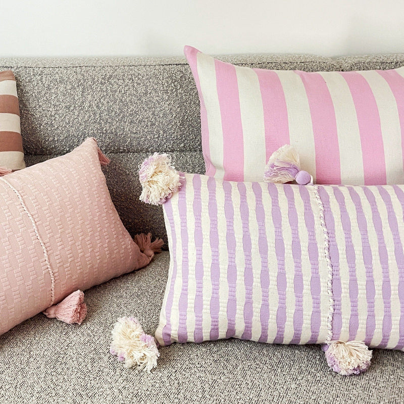 Archive New York Antigua Pillow - Light Lavender Stripe Archive New York 