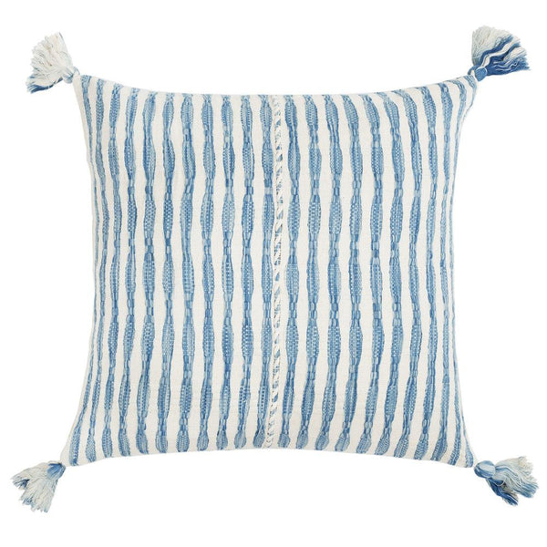 Archive New York Antigua Pillow- Natural Faded Indigo 20"x20" Archive New York 