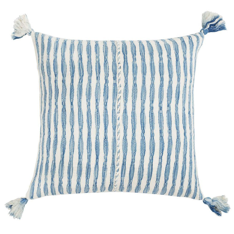Archive New York Antigua Pillow- Natural Faded Indigo 20"x20" Archive New York 