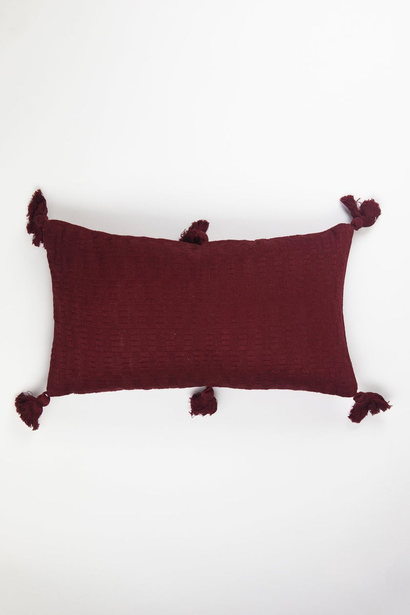 Archive New York Backordered: Antigua Pillow - Burgundy Solid Archive New York