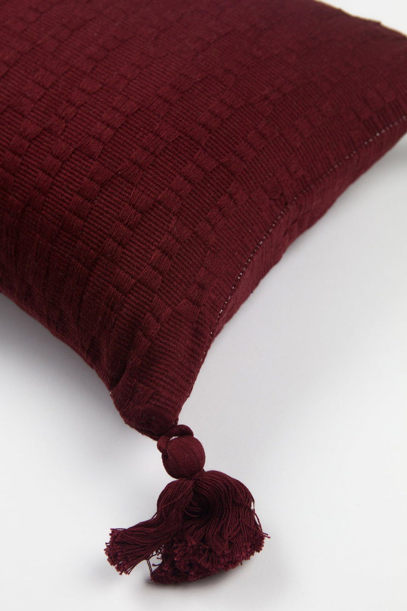 Archive New York Backordered: Antigua Pillow - Burgundy Solid Archive New York